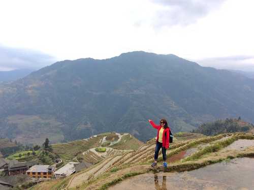 Me on the rice terrace Me and the terrace
