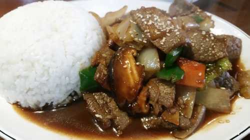 Chinese-style Bulgogi rice - taste different than the ones in the US Chinese-style Bulgogi rice